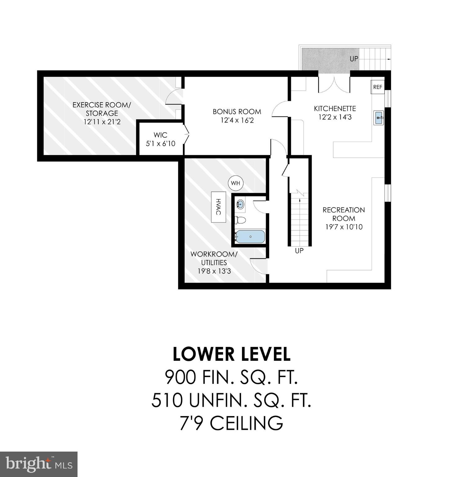 1545 Kingstream Circle Herndon, VA 20170 - Photo 71 of 71 Lower level floor plan