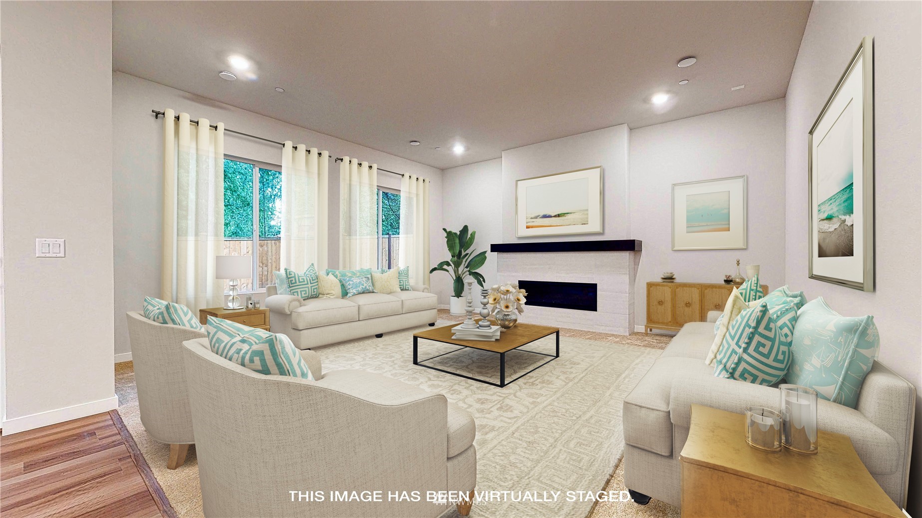 28 215th Street Southeast Bothell, WA 98021 - Photo 7 of 25 a living room with furniture fireplace and window