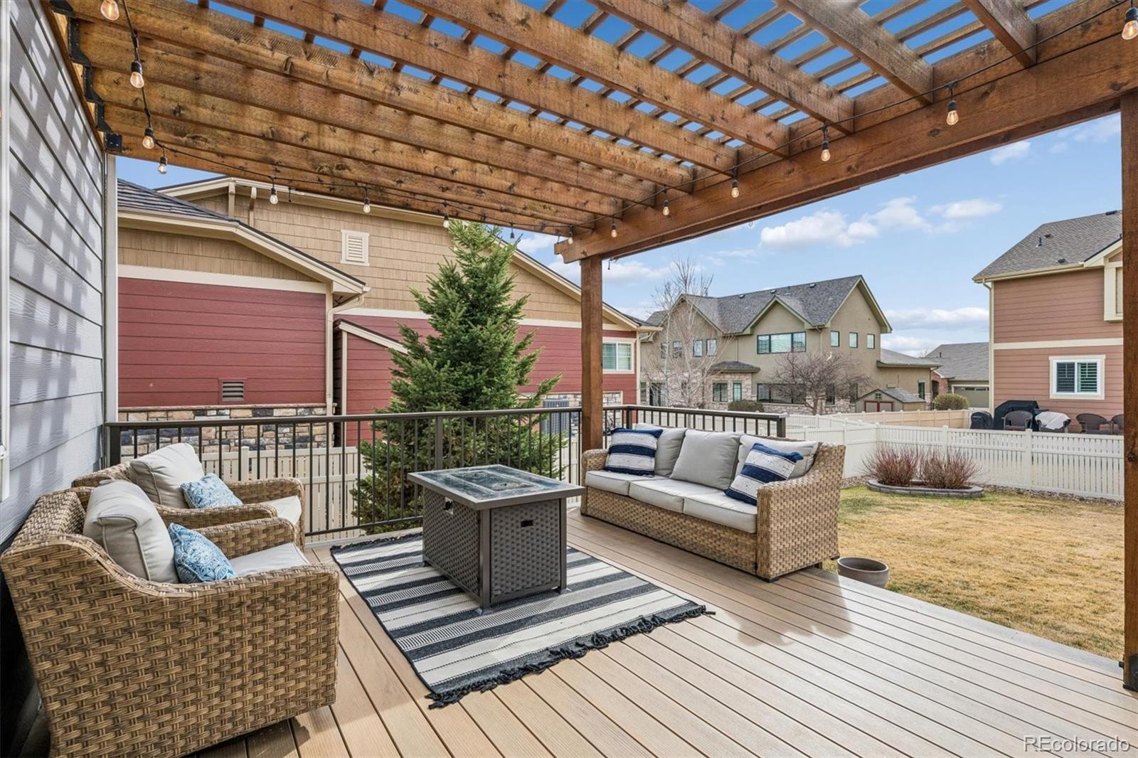 8809 Foxfire Street Firestone, CO 80504 - Photo 30 of 40 a view of a roof deck with couches and pool