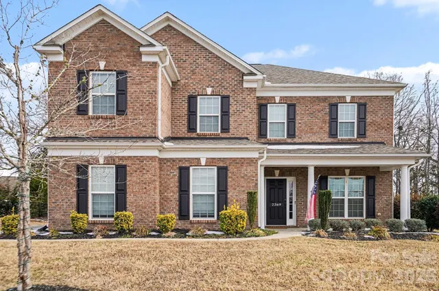 front view of a brick building