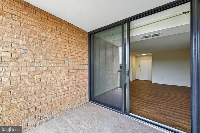 a view of wooden door