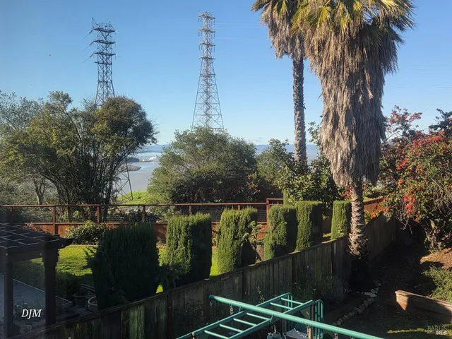 a view of a backyard