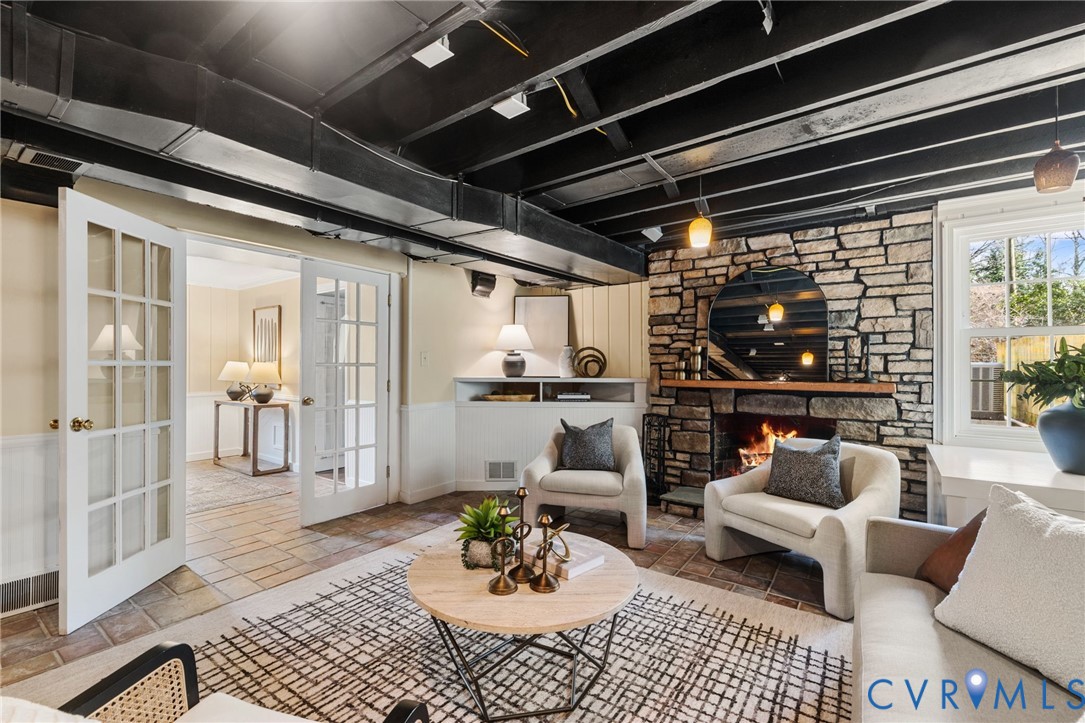 8678 Fieldcrest Road Richmond, VA 23235 - Photo 30 of 52 Lower Level Rec Room - Fabulous Industrial Cottage