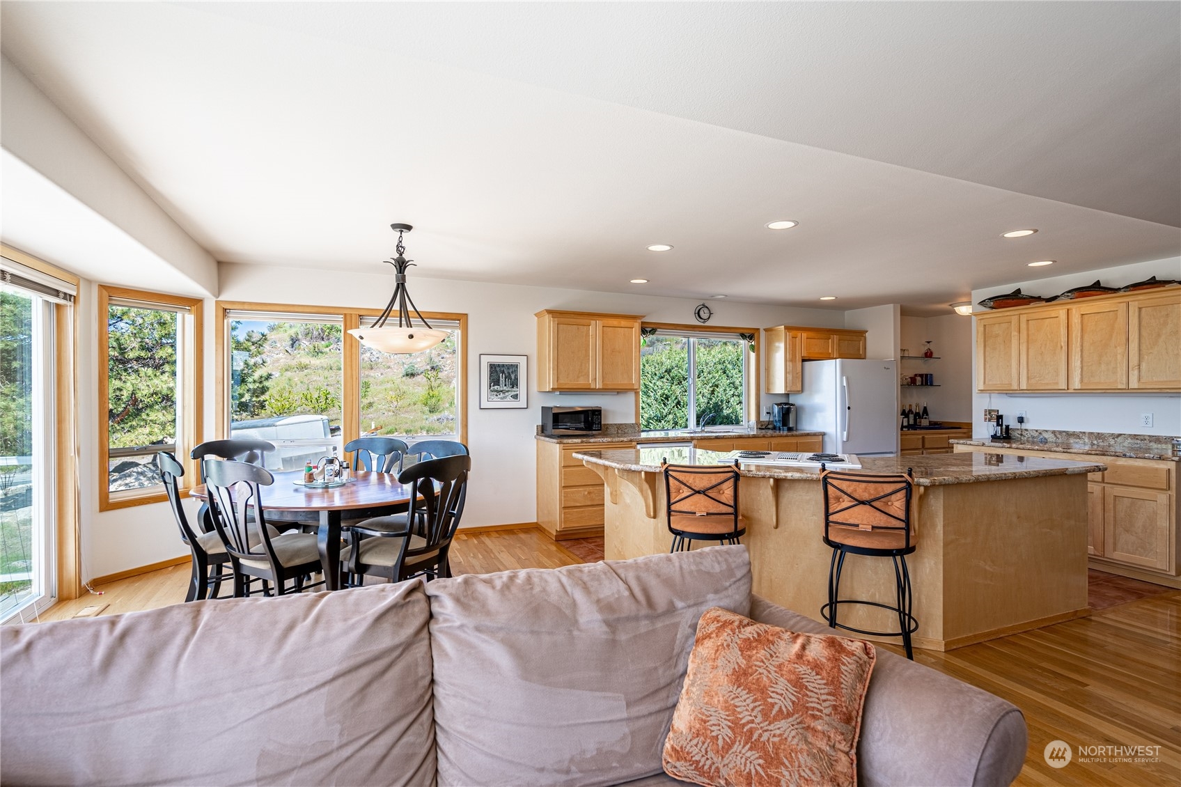 114 Long Drive Chelan, WA 98816 - Photo 17 of 38 a view of a dining room with furniture window and outside view