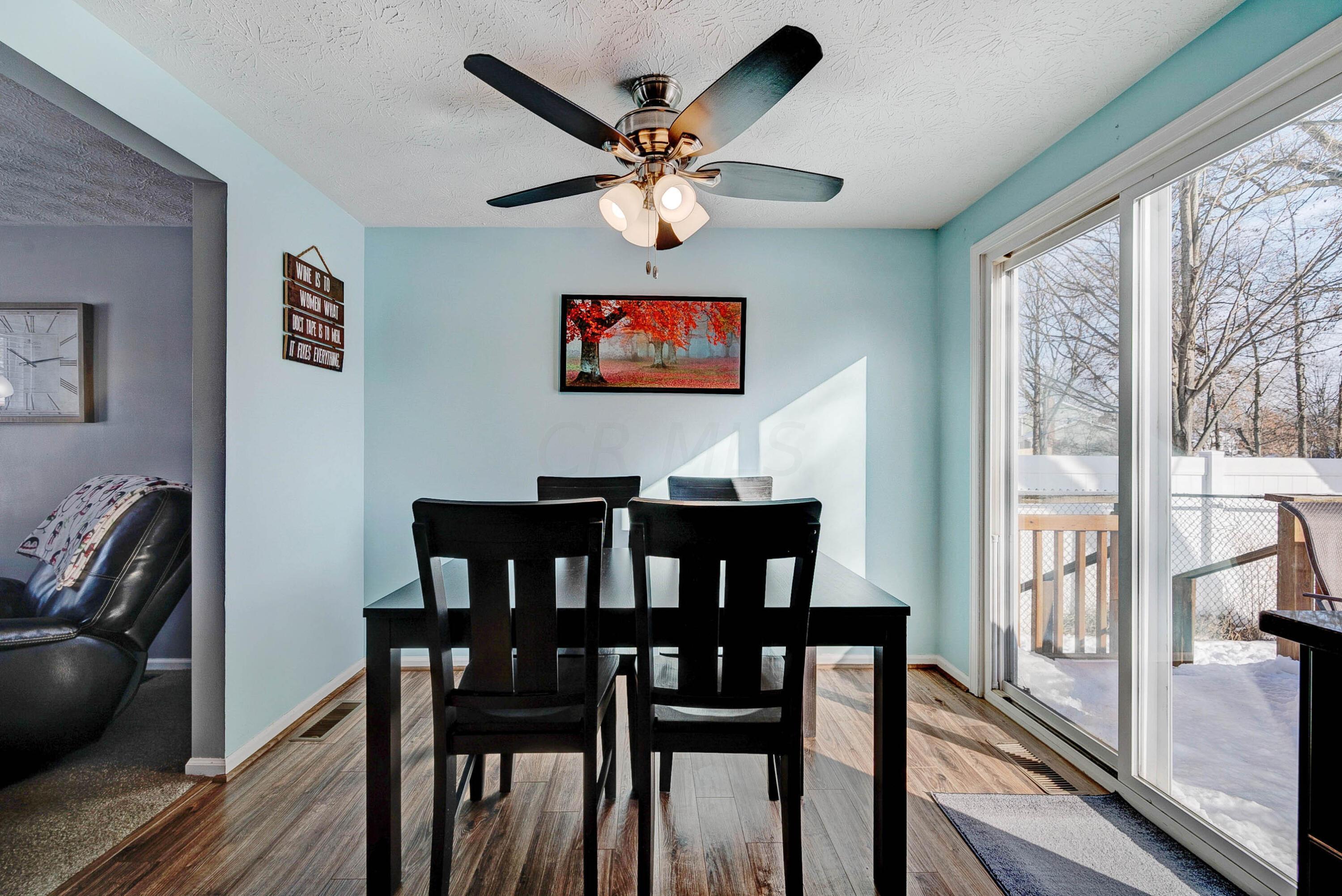8754 Ripton Drive Powell, OH 43065 - Photo 13 of 53 eat in area with fan/light & expansive view of deck & back yard!