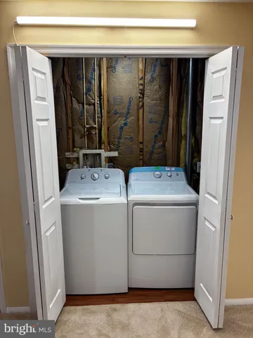 a utility room with closet