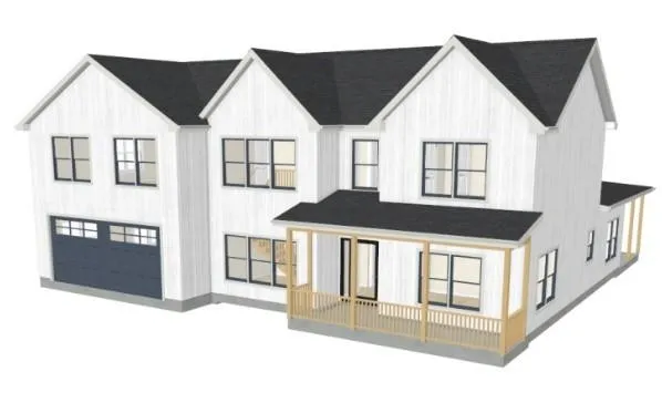 a black and white photo of a house