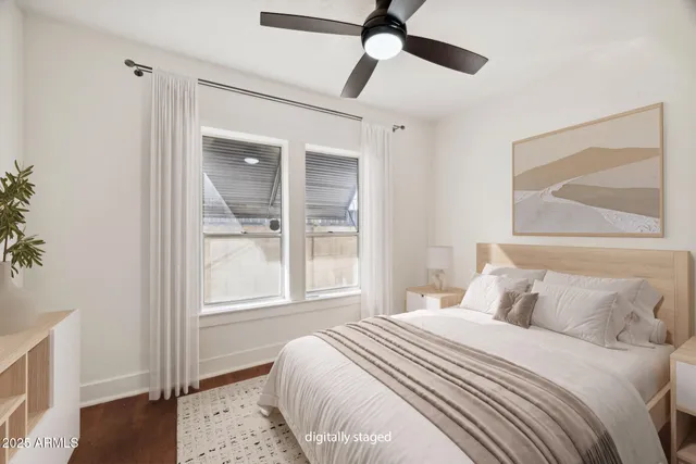 a very nice looking dining room with a table and chairs