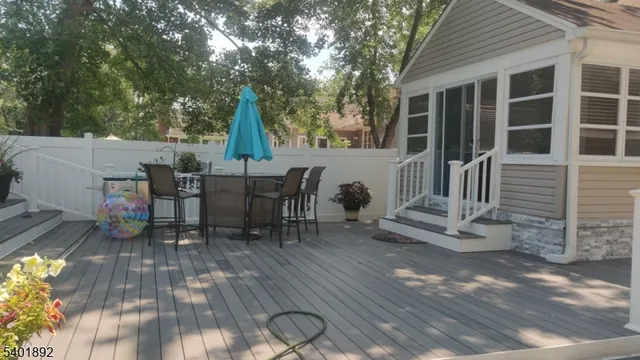 a view of a terrace with sitting area