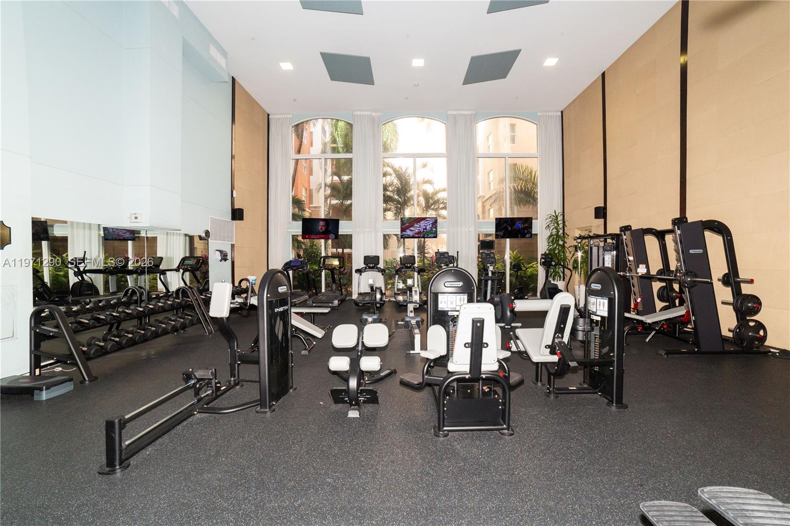 17150 North Bay Road, Unit 2911 Sunny Isles Beach, FL 33160 - Photo 29 of 43 a view of a room with gym equipment
