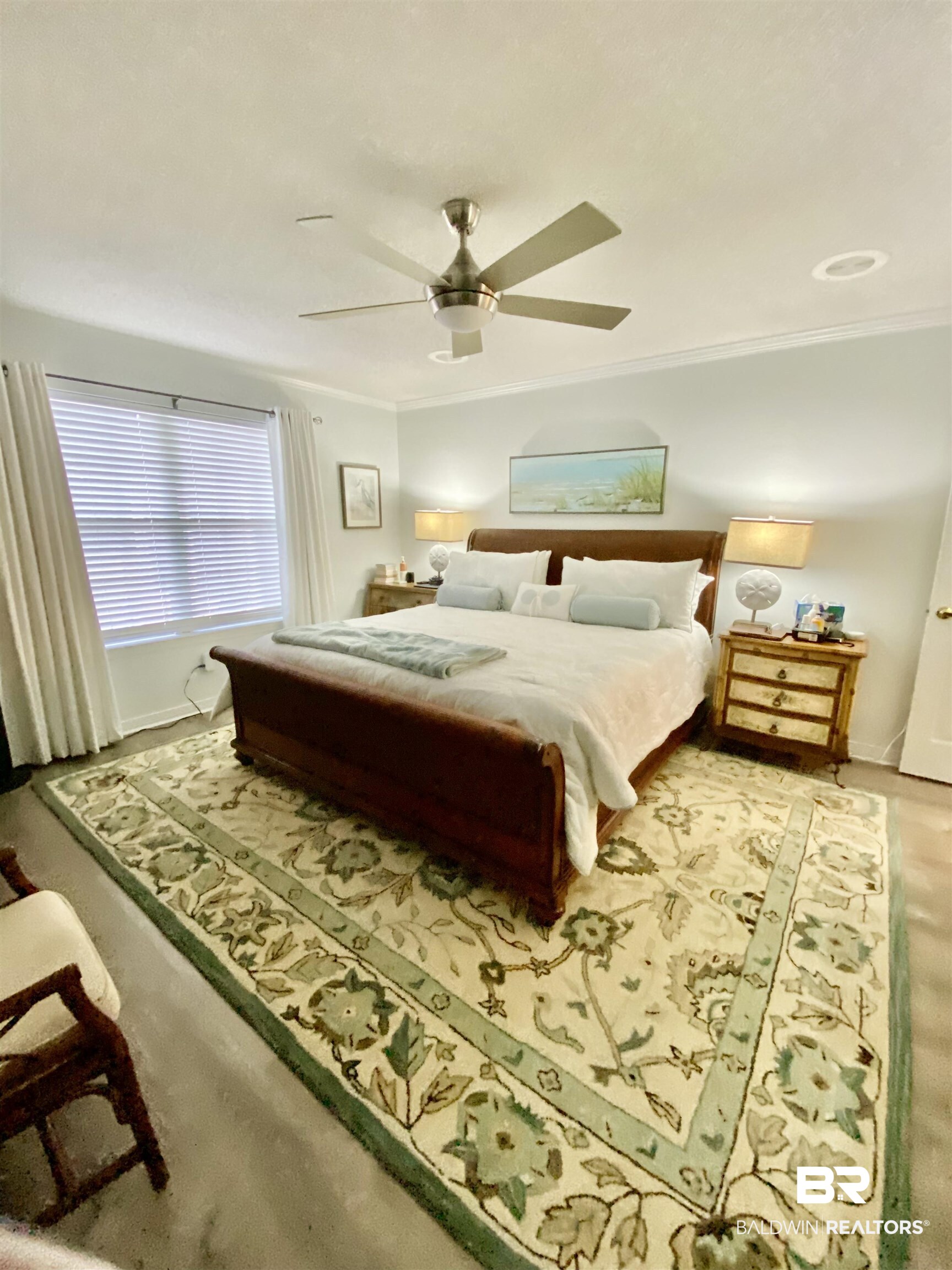 2872 Avenida Alberto Lillian, AL 36549 - Photo 22 of 31 Carpeted bedroom featuring ceiling fan and crown molding