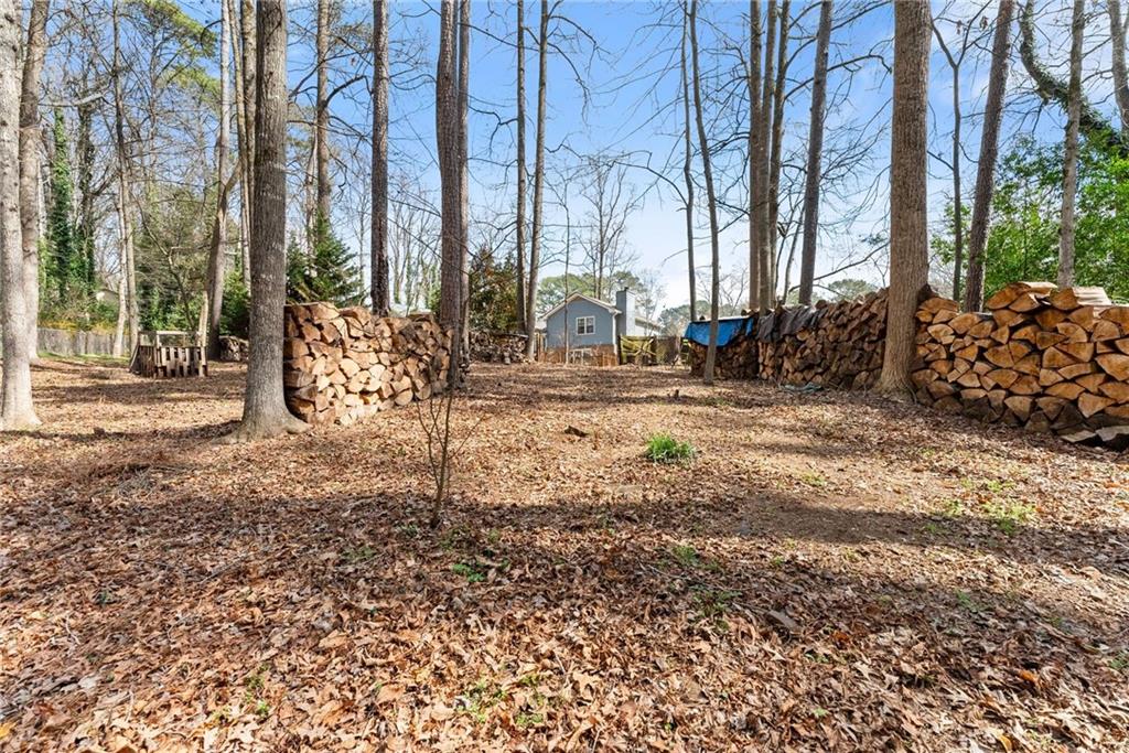 4691 Lucerne Valley Road Southwest Lilburn, GA 30047 - Photo 39 of 55 a view of a yard with large trees