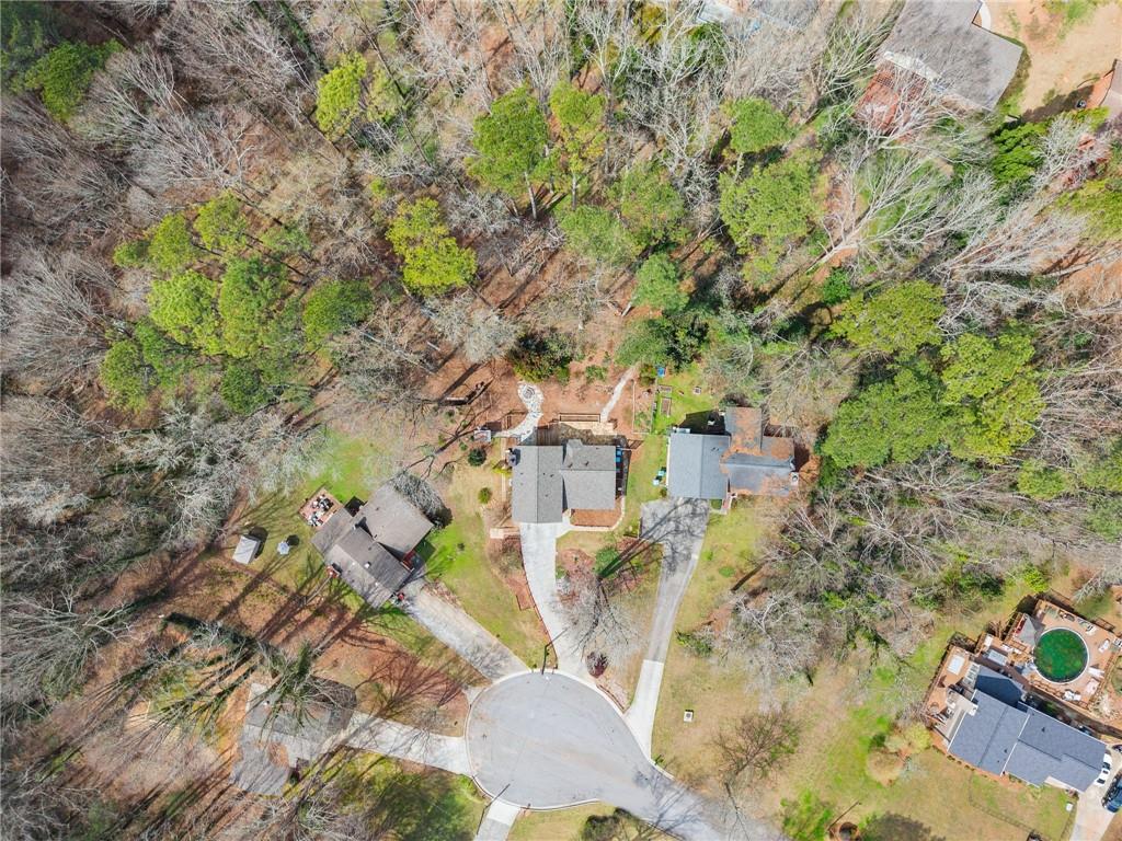 4691 Lucerne Valley Road Southwest Lilburn, GA 30047 - Photo 48 of 55 a aerial view of a house with a yard