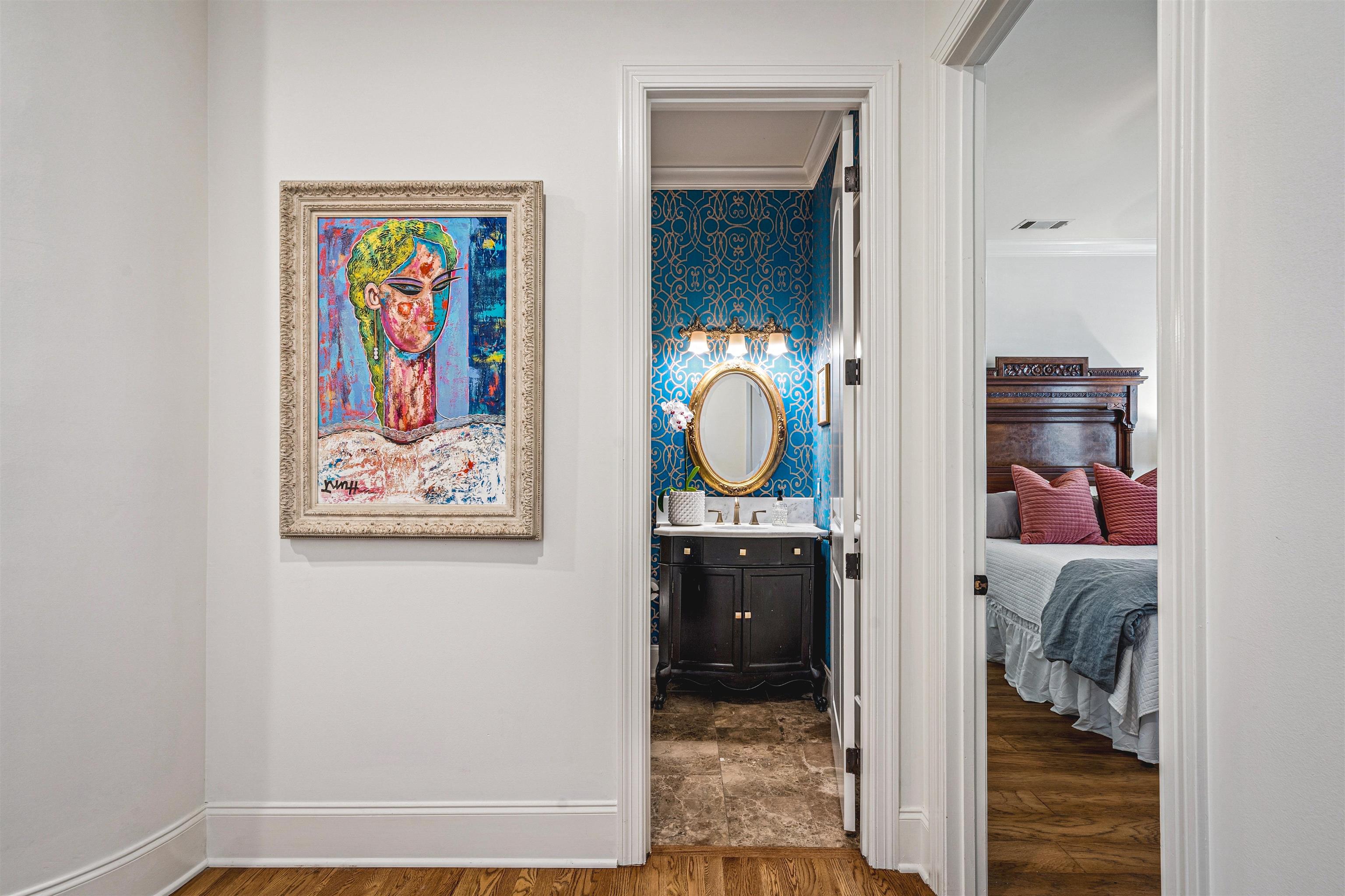 3084 Devonshire Way Germantown, TN 38139 - Photo 22 of 40 Hallway featuring dark wood-style floors and baseboards