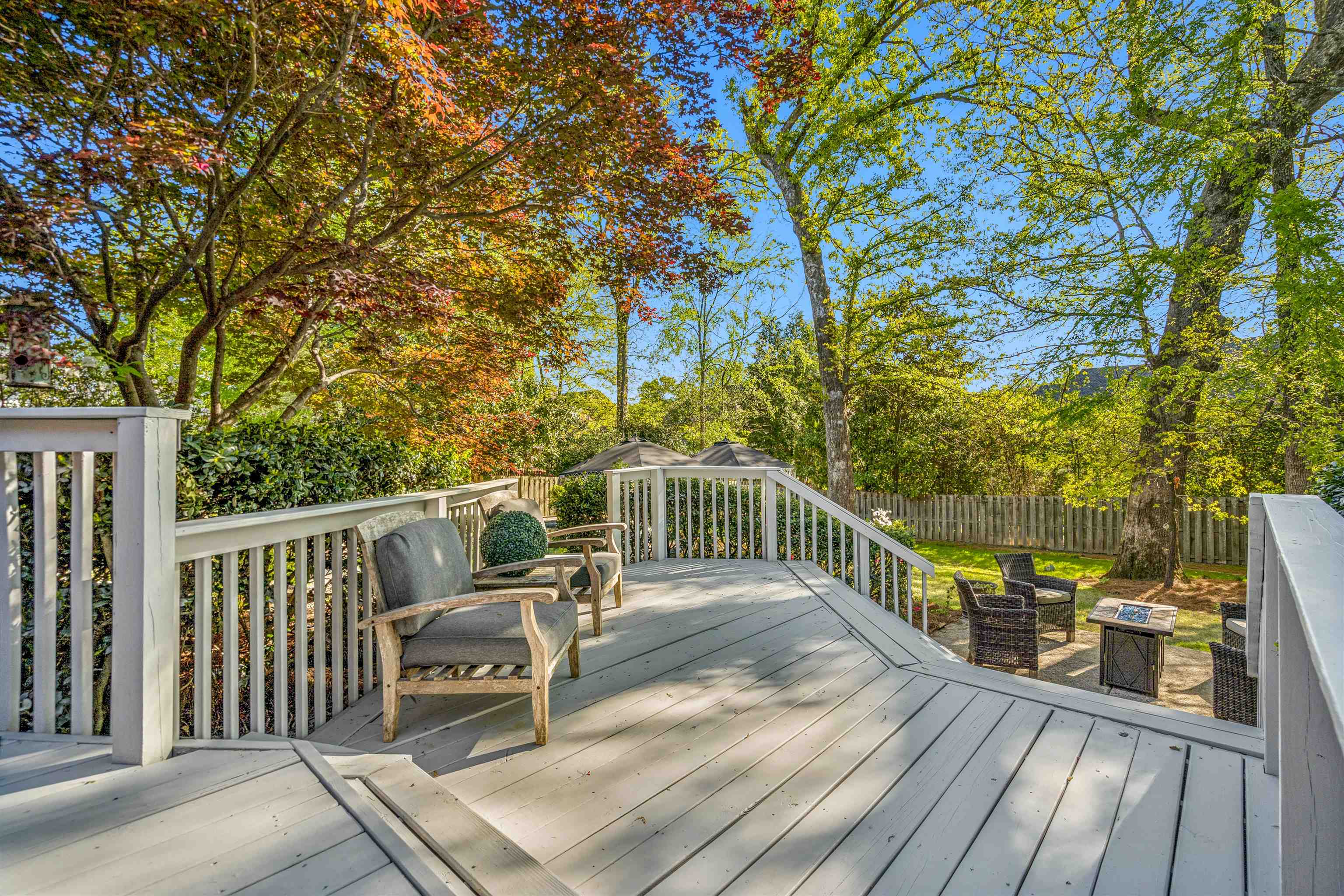 3084 Devonshire Way Germantown, TN 38139 - Photo 35 of 40 Wooden terrace featuring a fire pit and a fenced backyard