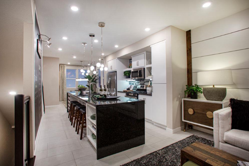 1786 Boxcar Circle Oakland, CA 94607 - Photo 2 of 5 a kitchen with kitchen island stainless steel appliances a sink stove and refrigerator