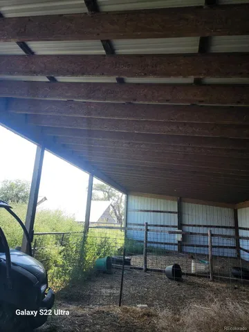 a view of backyard with green space
