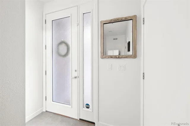 a bathroom with a mirror