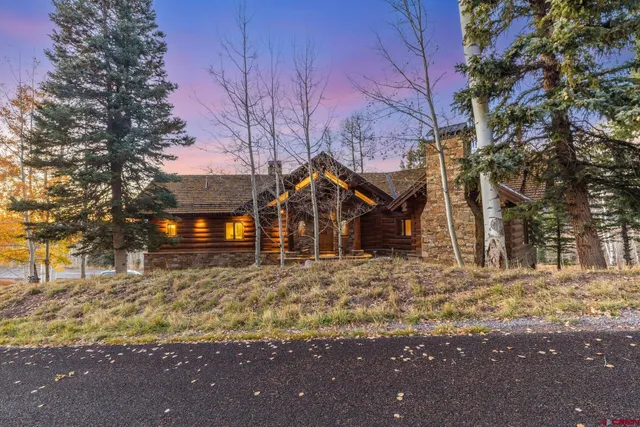 a view of a house with snow on the road