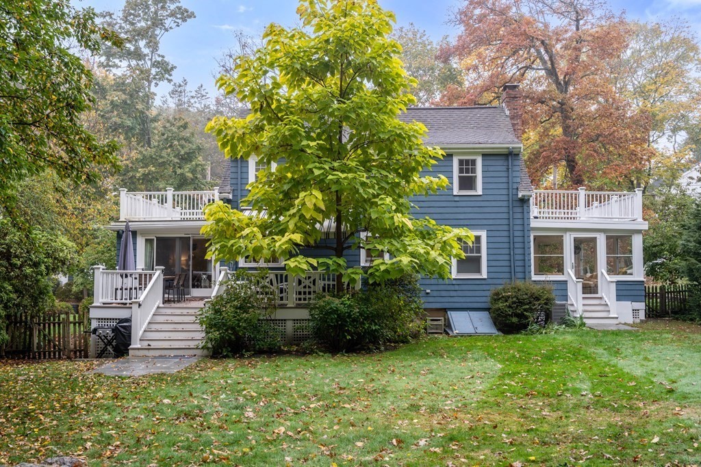 32 Verndale Road Newton, MA 02461 - Photo 29 of 33 a front view of a house with a garden