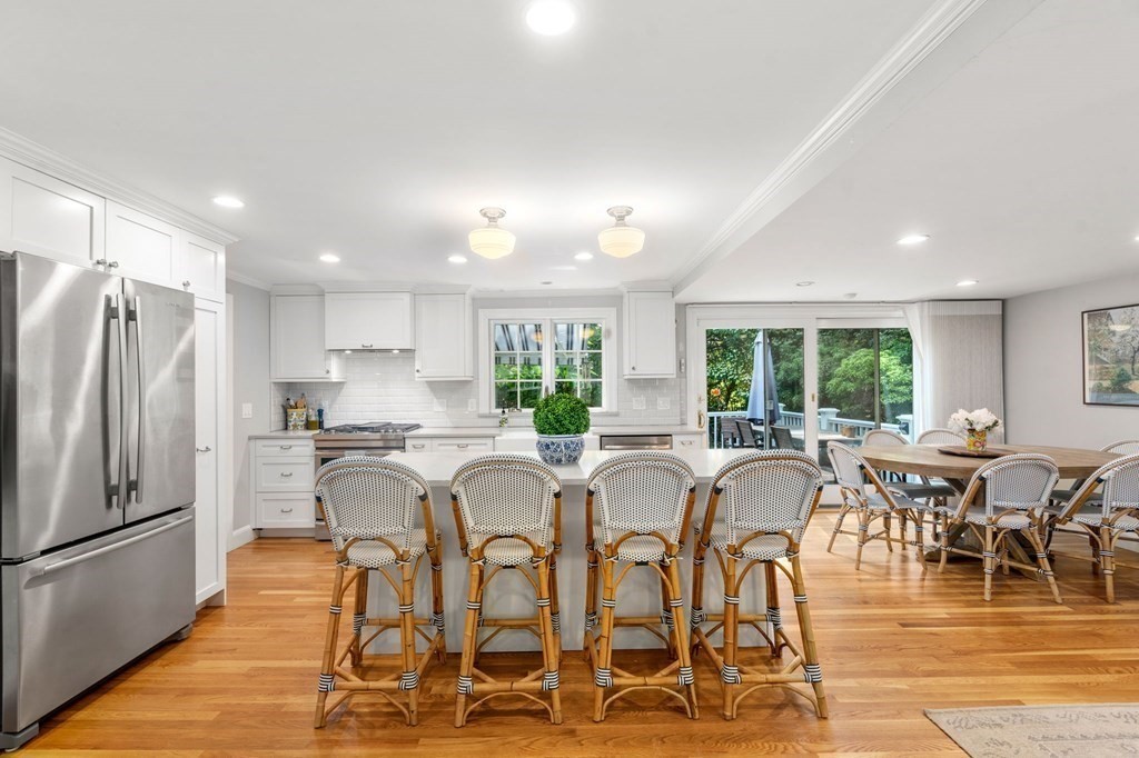 32 Verndale Road Newton, MA 02461 - Photo 5 of 33 a view of a dining room with furniture window and outside view