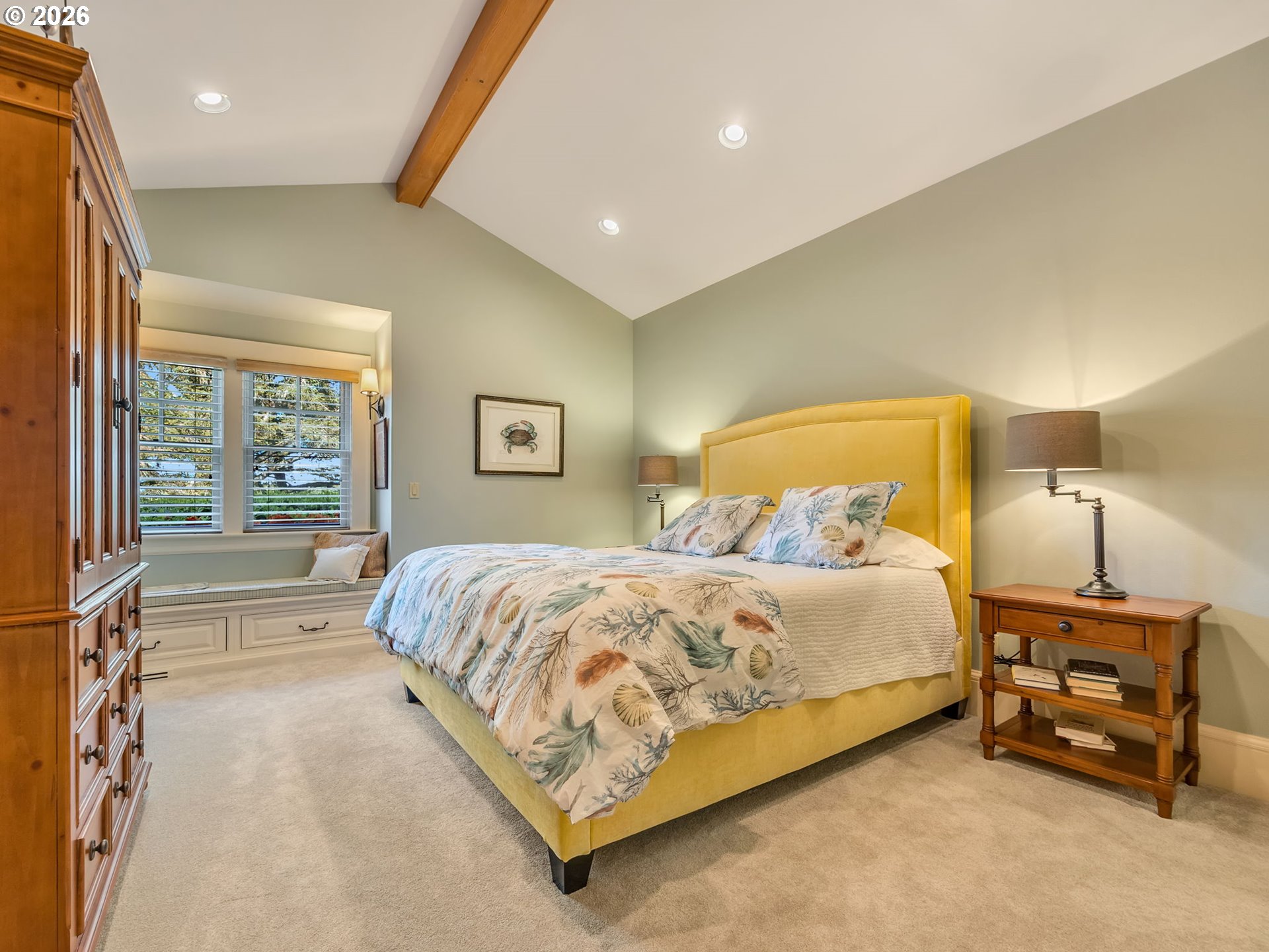 89079 Pinehurst Road Warrenton, OR 97146 - Photo 31 of 46 a bedroom with a bed and wooden floor
