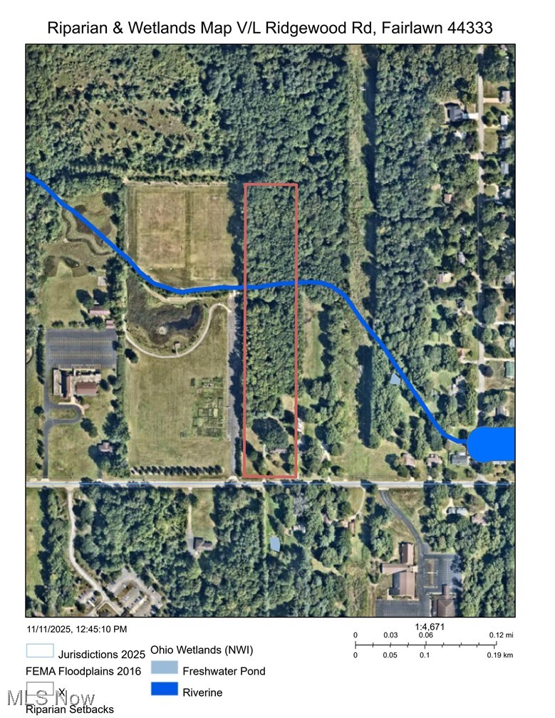 V/l - 5.8-acres V/l - 5.8-acres Ridgewood Road Akron, OH 44333 - Photo 5 of 7 Riparian & Wetland Map, Whole Parcel