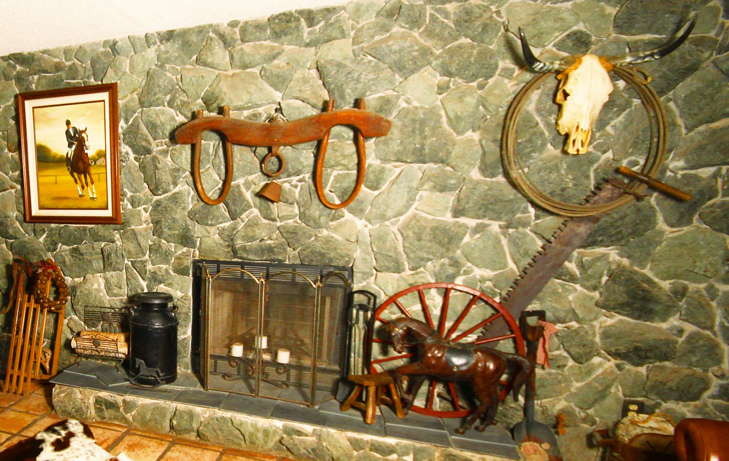 2556 C Road Loxahatchee, FL 33470 - Photo 14 of 27 Real Wood Burning Fireplace