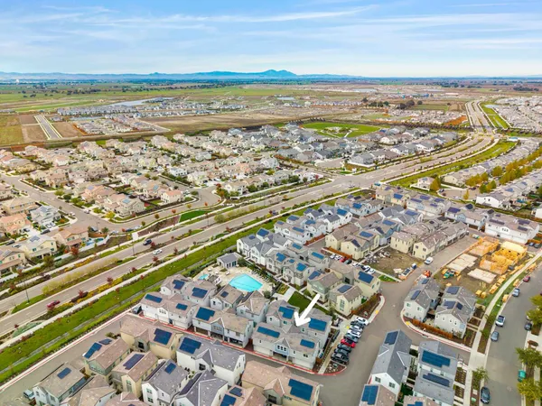 a view of a city with an ocean view