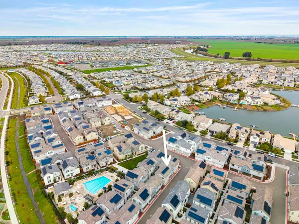 an aerial view of a city