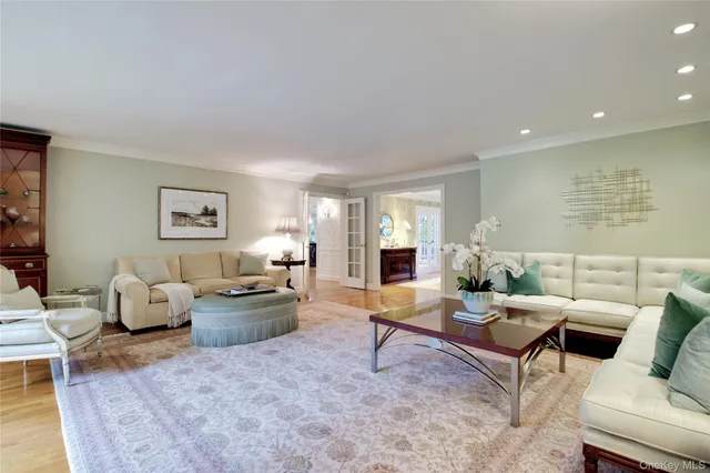 a living room with furniture and a couch