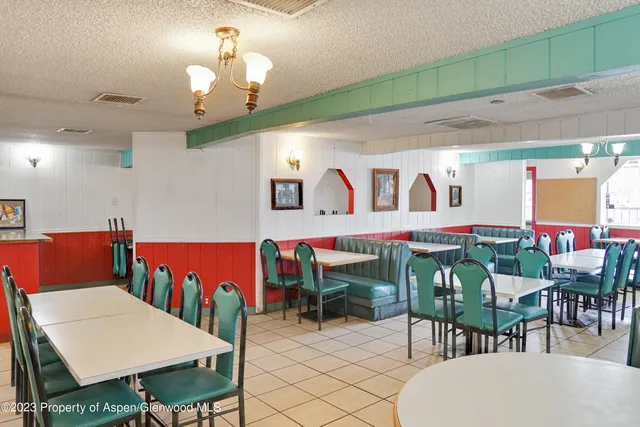 a view of a furniture and window in a room