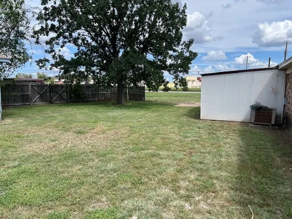 a backyard of a house