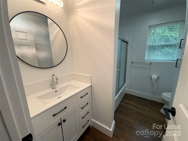 a bathroom with a sink and toilet