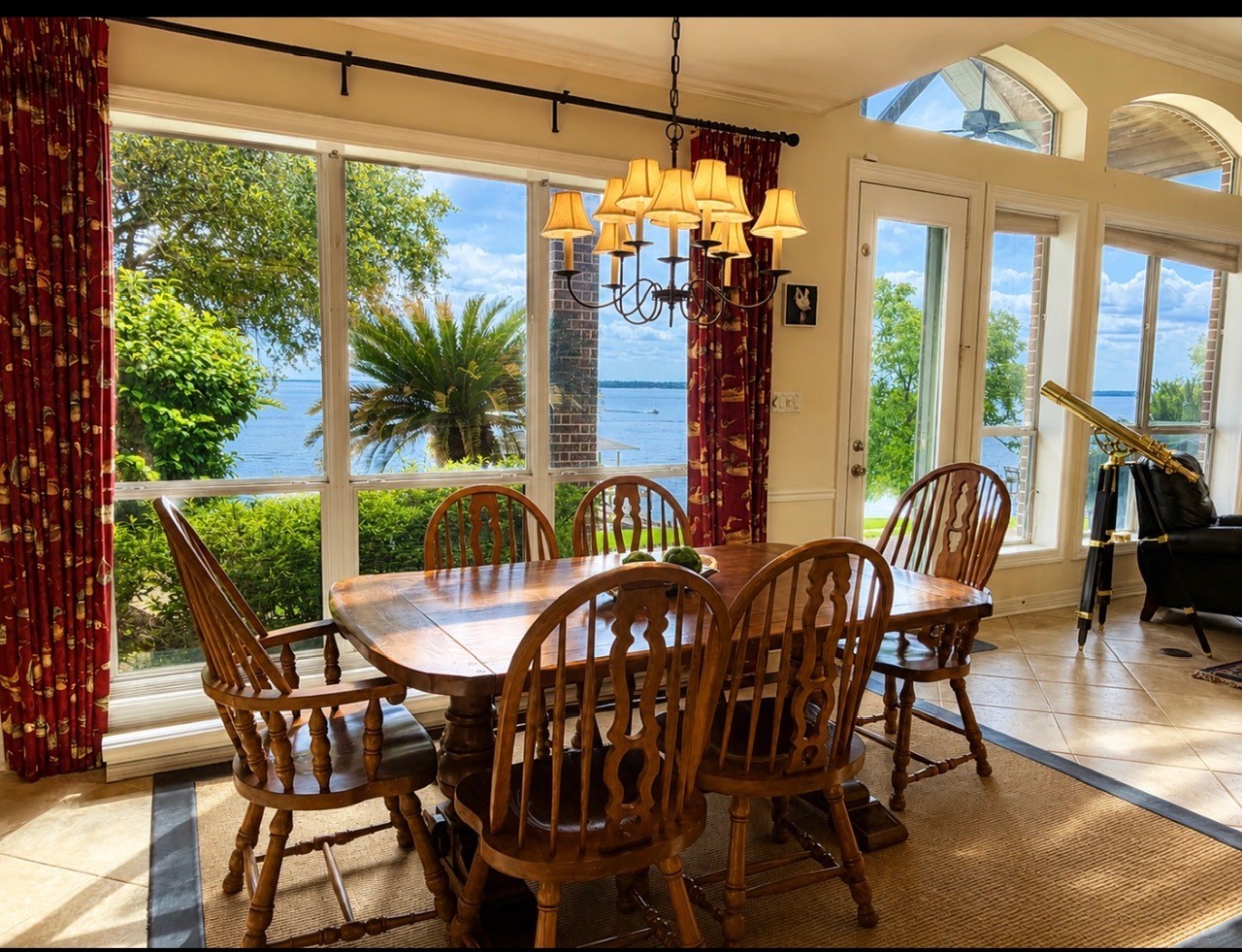 430 Fawn Road Livingston, TX 77351 - Photo 5 of 47 a view of a dining room with furniture a chandelier and wooden floor