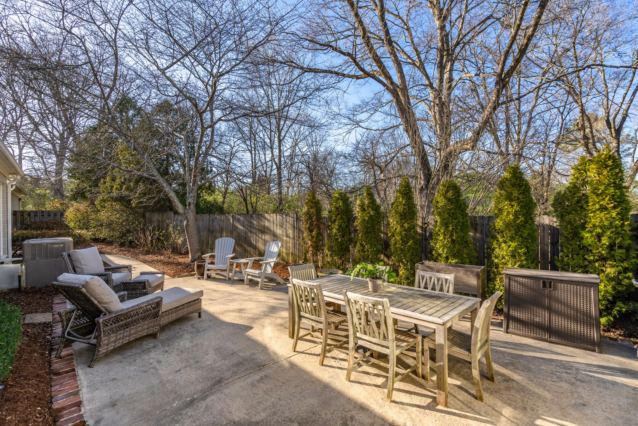 411 Page Road Nashville, TN 37205 - Photo 32 of 53 a view of a patio with a backyard