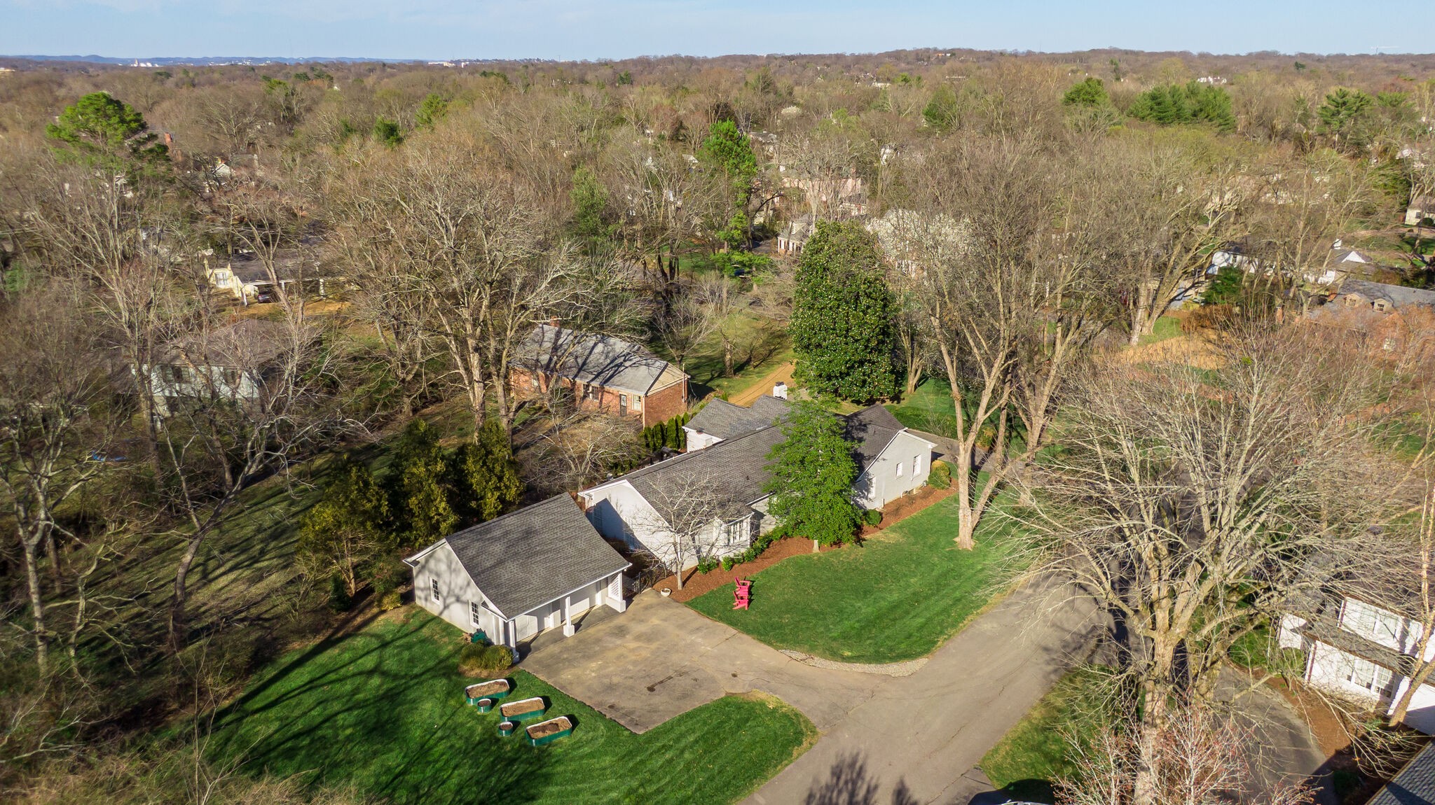 411 Page Road Nashville, TN 37205 - Photo 47 of 53 an aerial view of a house with yard