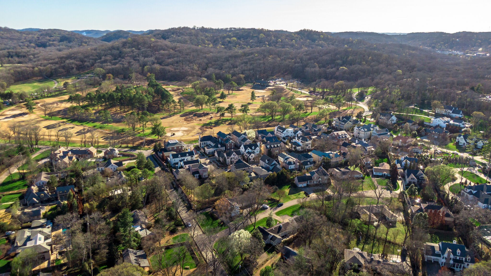 411 Page Road Nashville, TN 37205 - Photo 50 of 53 a view of a house with a mountain and trees
