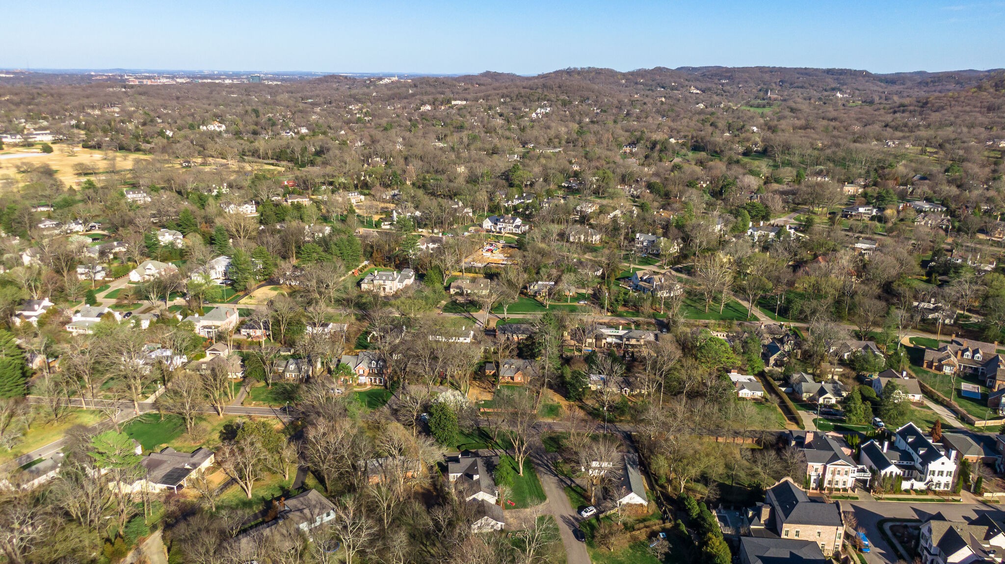 411 Page Road Nashville, TN 37205 - Photo 51 of 53 an aerial view of residential houses with city view