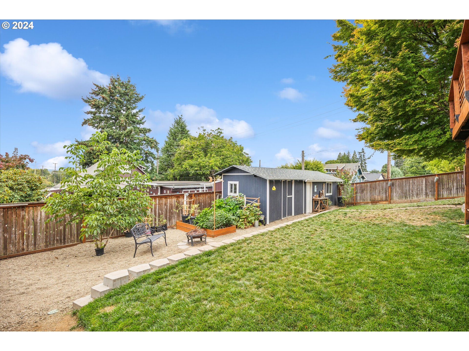 413 North 1st Avenue Ridgefield, WA 98642 - Photo 34 of 36 a view of backyard with a garden and plants