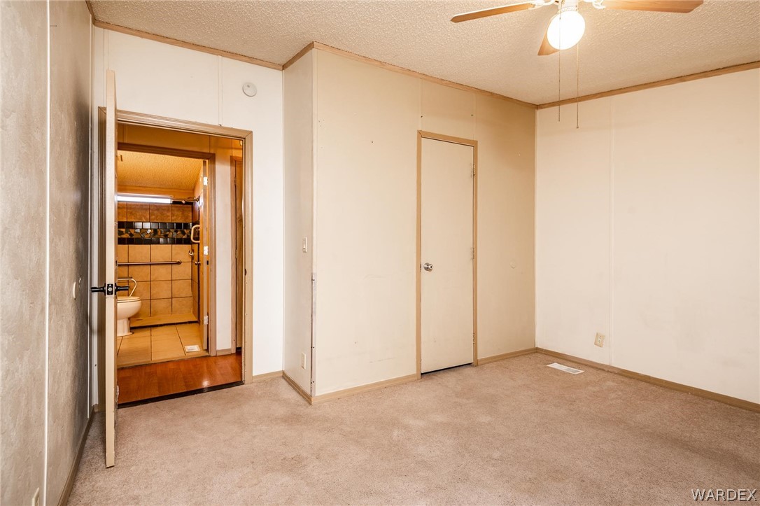 4496 Cowlic Road Golden Valley, AZ 86413 - Photo 23 of 50 an empty room with closet and a chandelier fan