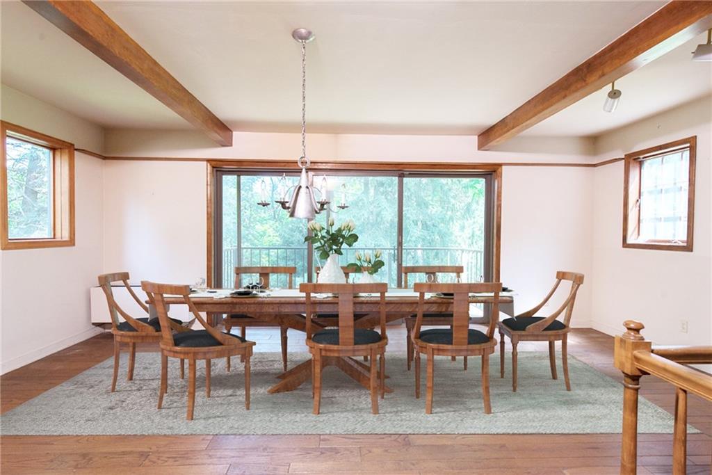 709 Camp Meeting Road Sewickley, PA 15143 - Photo 4 of 18 a view of a dining room with furniture window and wooden floor