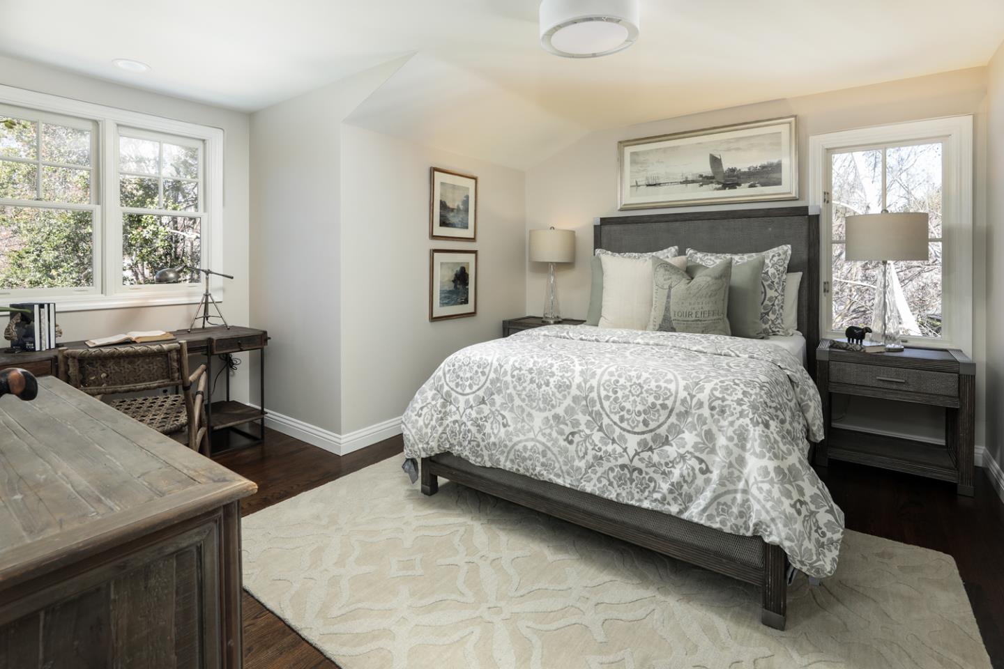 2 Brady Place Menlo Park, CA 94025 - Photo 28 of 39 a bedroom with a bed a table and a window