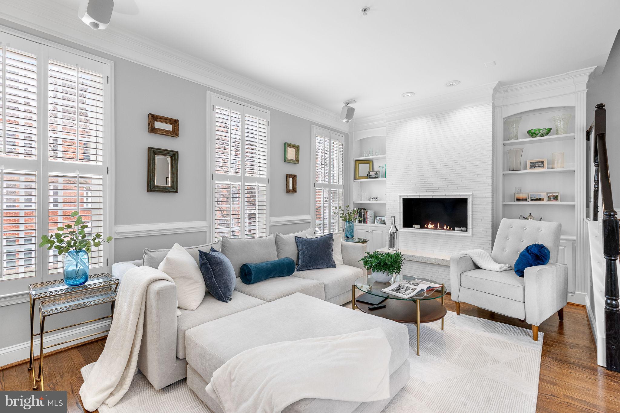 501 Pendleton Street Alexandria, VA 22314 - Photo 14 of 39 Elegant open living room with ventless fireplace!