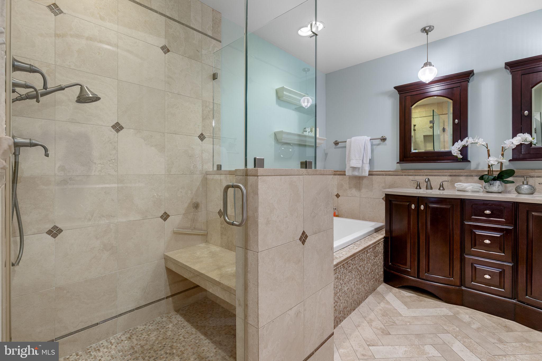 501 Pendleton Street Alexandria, VA 22314 - Photo 26 of 39 Gorgeous ensuite primary bath w designer tile work