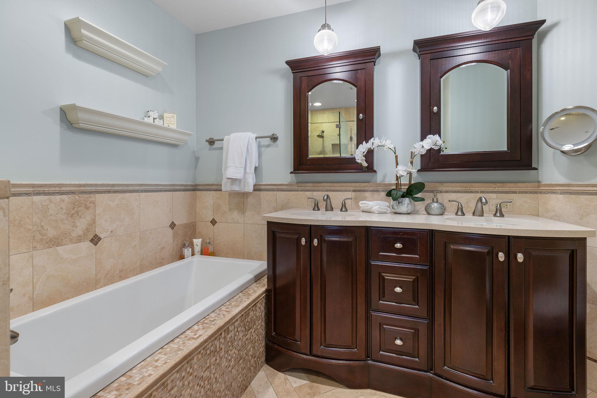 501 Pendleton Street Alexandria, VA 22314 - Photo 27 of 39 Gorgeous ensuite primary bath w designer tile work