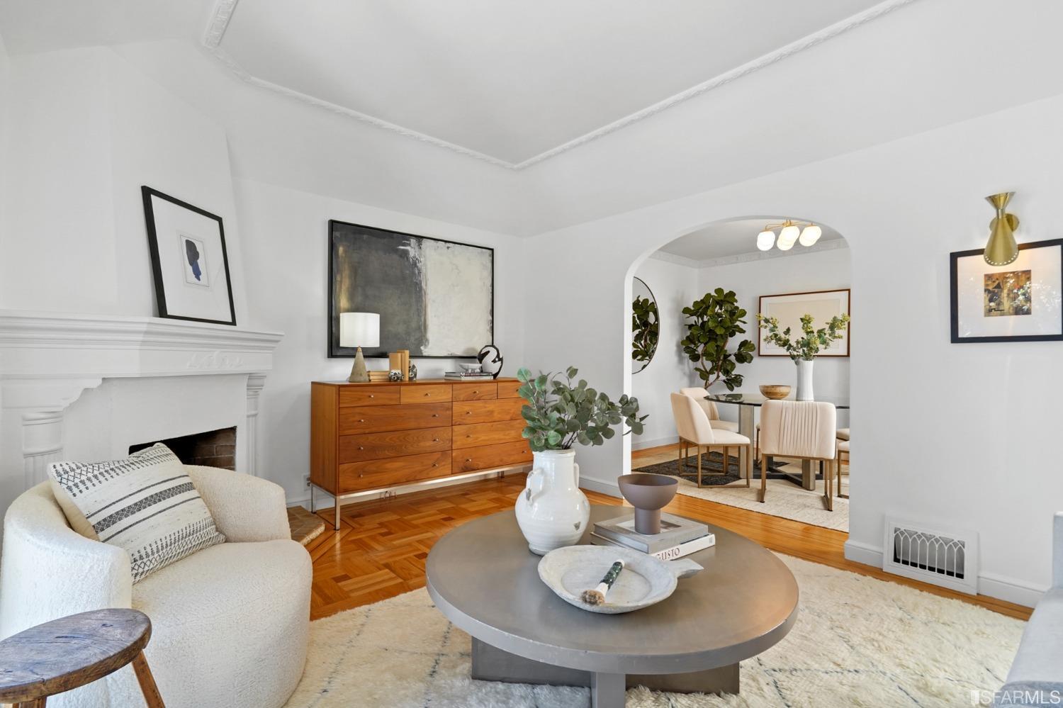 2290 Alemany Boulevard San Francisco, CA 94112 - Photo 15 of 45 a living room with furniture and a fireplace