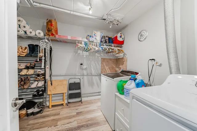 a view of balcony with furniture