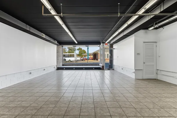 a view of a car garage