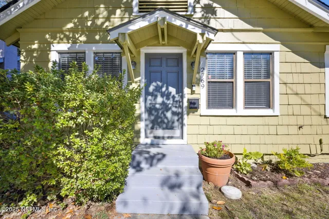 a front view of a house